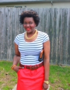 Denim + Coral Floral