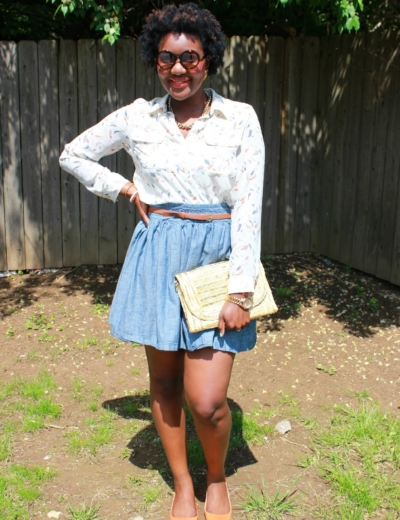Tangerine | Chambray | Neutral Leaves