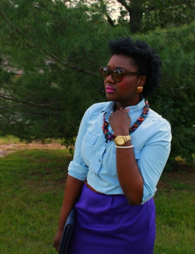 Chambray + A Pencil Skirt