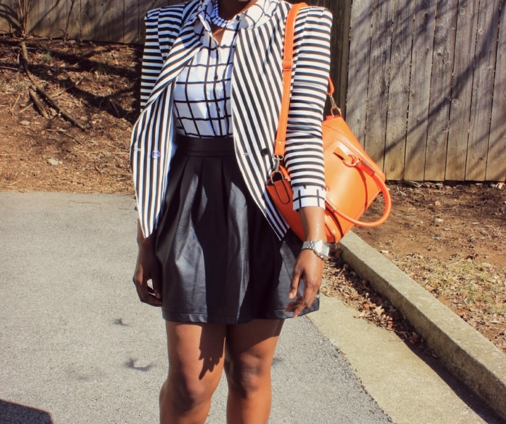 [Skirt Style Guide]: Black & White With An Orange Pop!