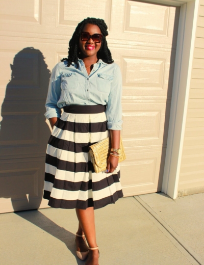 Retro Striped Skirt