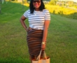 Retro Striped Skirt