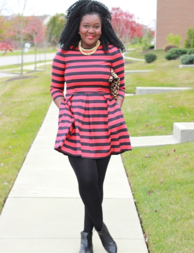 Striped Skater Dress