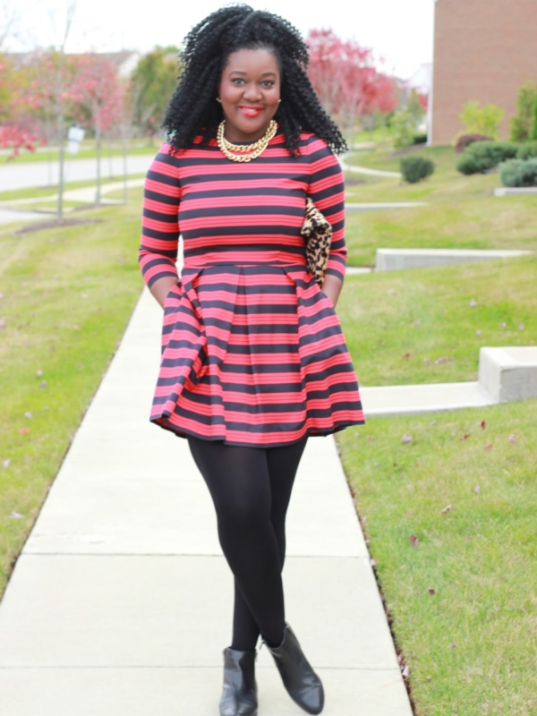 Striped Skater Dress