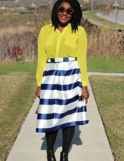 Striped Midi